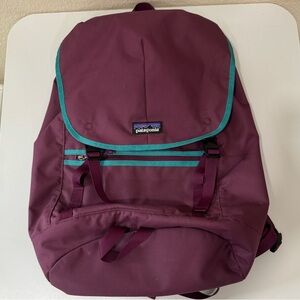 Patagonia Purple Backpack with Teal Accents